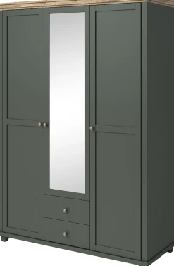 Home affaire Kleiderschrank »Evora, Landhausschrank in 3 verschieden Größen, Türen mit Soft- Close« Kleiderschrank mit Spiegel, aus FSC®-zertifiziertem Holzwerkstoff