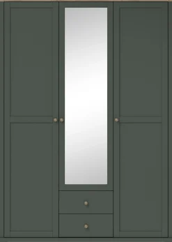 Home affaire Kleiderschrank »Evora, Landhausschrank in 3 verschieden Größen, Türen mit Soft- Close« Kleiderschrank mit Spiegel, aus FSC®-zertifiziertem Holzwerkstoff