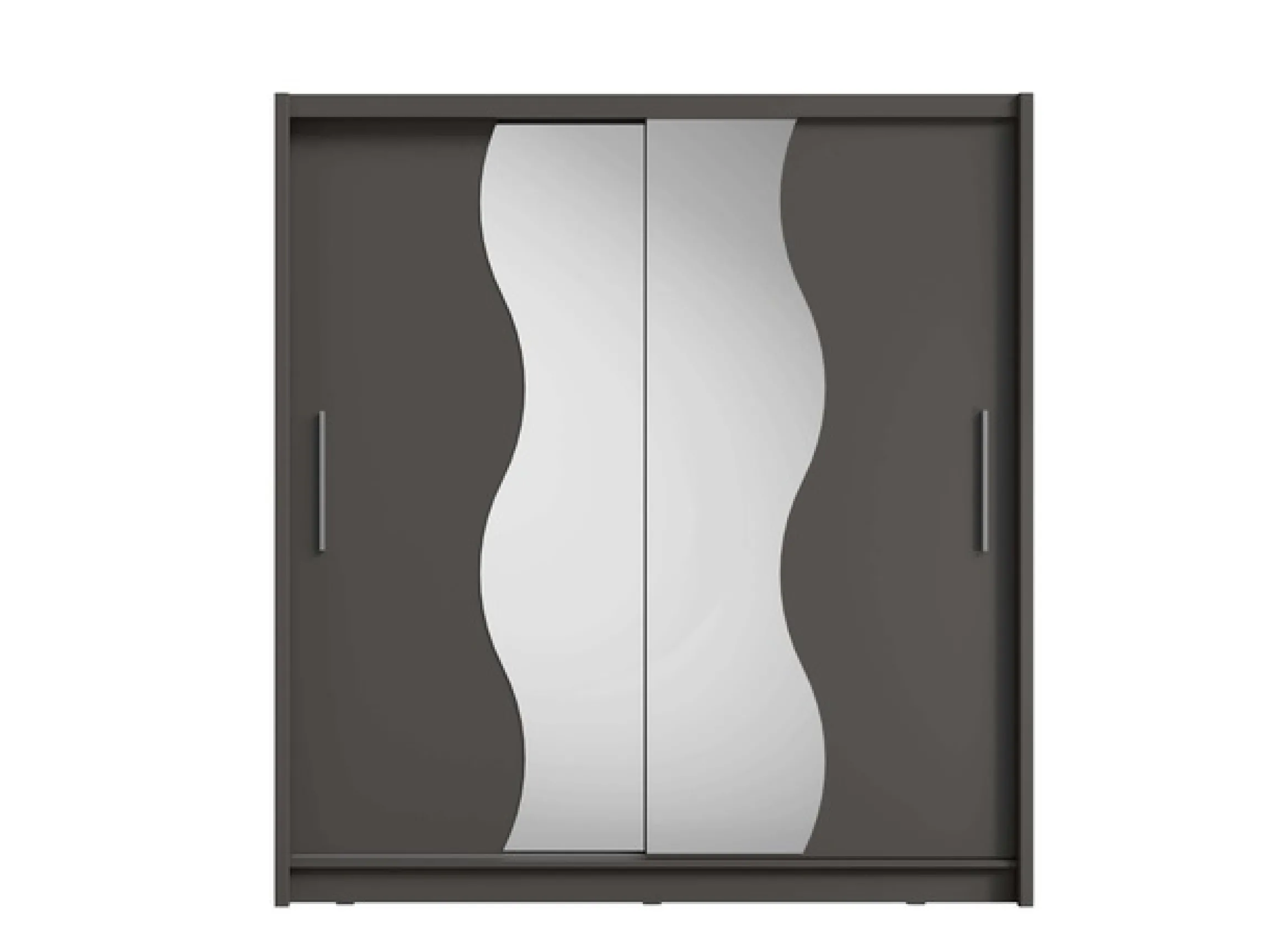 Home affaire Kleiderschrank »JULIETTA Schiebetürenschrank mit 10 Fächer, Kleiderstange und Spiegel« Garderobe mit 2 Schwebetüren und Spiegel, Maße B/T/H: 205/63/215 cm