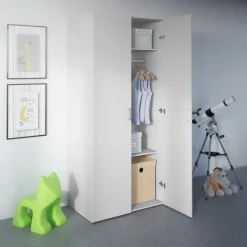 Home affaire Kleiderschrank »Space Drehtürenschrank, Aufbewahrung Kasten Schrank Stauraum« 1 Tür, Platzsparen, schmal, 40 cm Breite, 3 Einlegeböden,