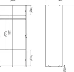 Home affaire Kleiderschrank »Space Drehtürenschrank, Aufbewahrung Kasten Schrank Stauraum« 1 Tür, Platzsparen, schmal, 40 cm Breite, 3 Einlegeböden,
