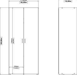 Home affaire Kleiderschrank »Space Drehtürenschrank, Aufbewahrung Kasten Schrank Stauraum« 1 Tür, Platzsparen, schmal, 40 cm Breite, 3 Einlegeböden,
