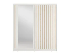 Home affaire Kleiderschrank »VILLEFRANCHE modern mit viel Stauraum, Fächer & Kleiderstange, Spiegel« Garderobe in 3 Breiten (155, 205, 248 cm), erhältlich in 3 Farben