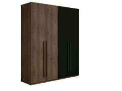 Home affaire Kleiderschrank »RIMINI Drehtürenschrank mit Soft-Close-Funktion, B/T/H: 180/60/220 cm« Garderobe mit 4 Drehtüren und schwarzem Griffen, viel Stauraum
