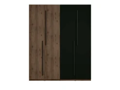 Home affaire Kleiderschrank »RIMINI Drehtürenschrank mit Soft-Close-Funktion, B/T/H: 180/60/220 cm« Garderobe mit 4 Drehtüren und schwarzem Griffen, viel Stauraum