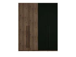 Home affaire Kleiderschrank »RIMINI Drehtürenschrank mit Soft-Close-Funktion, B/T/H: 180/60/220 cm« Garderobe mit 4 Drehtüren und schwarzem Griffen, viel Stauraum