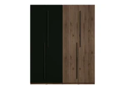 Home affaire Kleiderschrank »RIMINI Drehtürenschrank mit Soft-Close-Funktion, B/T/H: 180/60/220 cm« Garderobe mit 4 Drehtüren und schwarzem Griffen, viel Stauraum