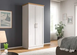 Home affaire Kleiderschrank »BAKKE, Kleiderschrank inkl. 1 Kleiderstange« 1 Stk. tlg. Kleiderschrank, Drehtürenschrank, Graderobenschrank, Mehrzweckschrabnk