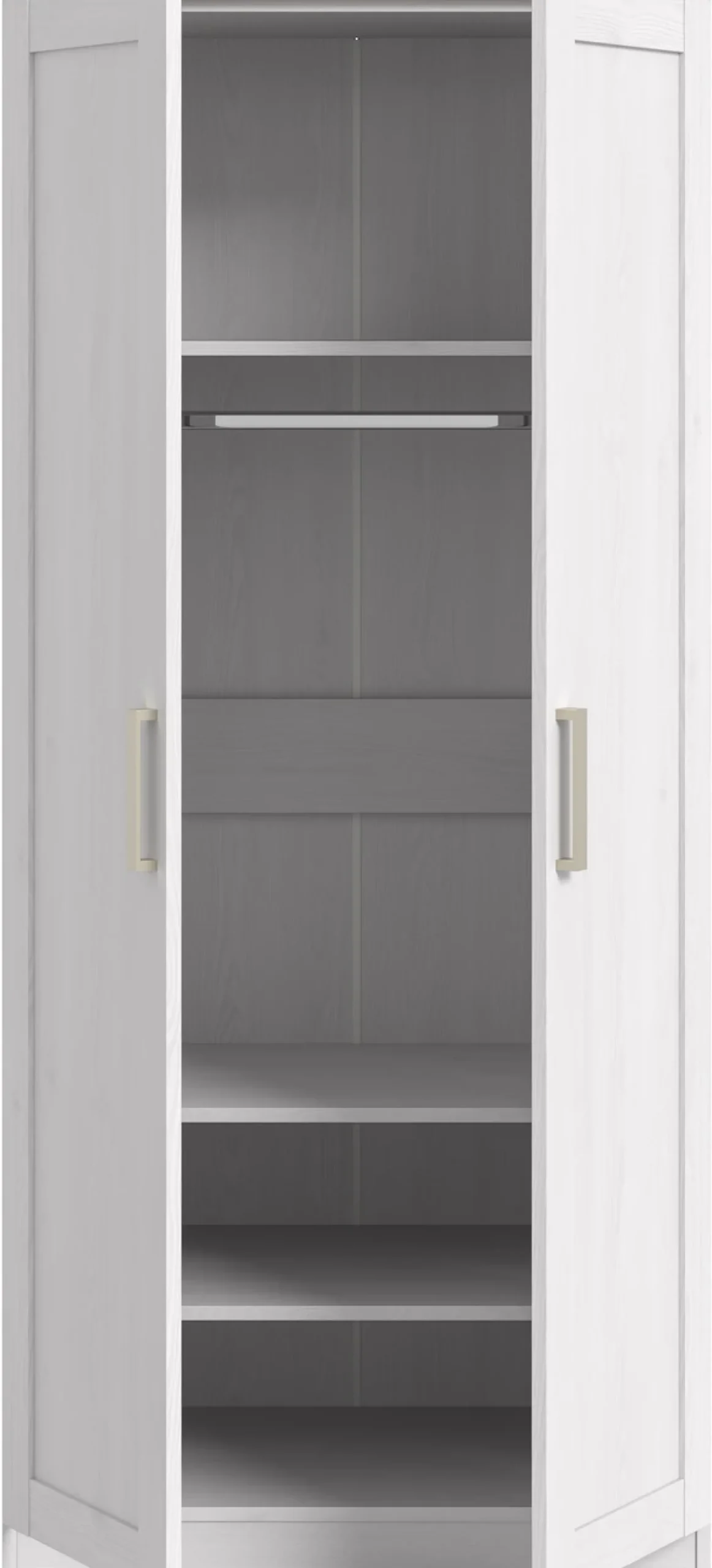 Home affaire Kleiderschrank »BAKKE, Kleiderschrank inkl. 1 Kleiderstange« 1 Stk. tlg. Kleiderschrank, Drehtürenschrank, Graderobenschrank, Mehrzweckschrabnk