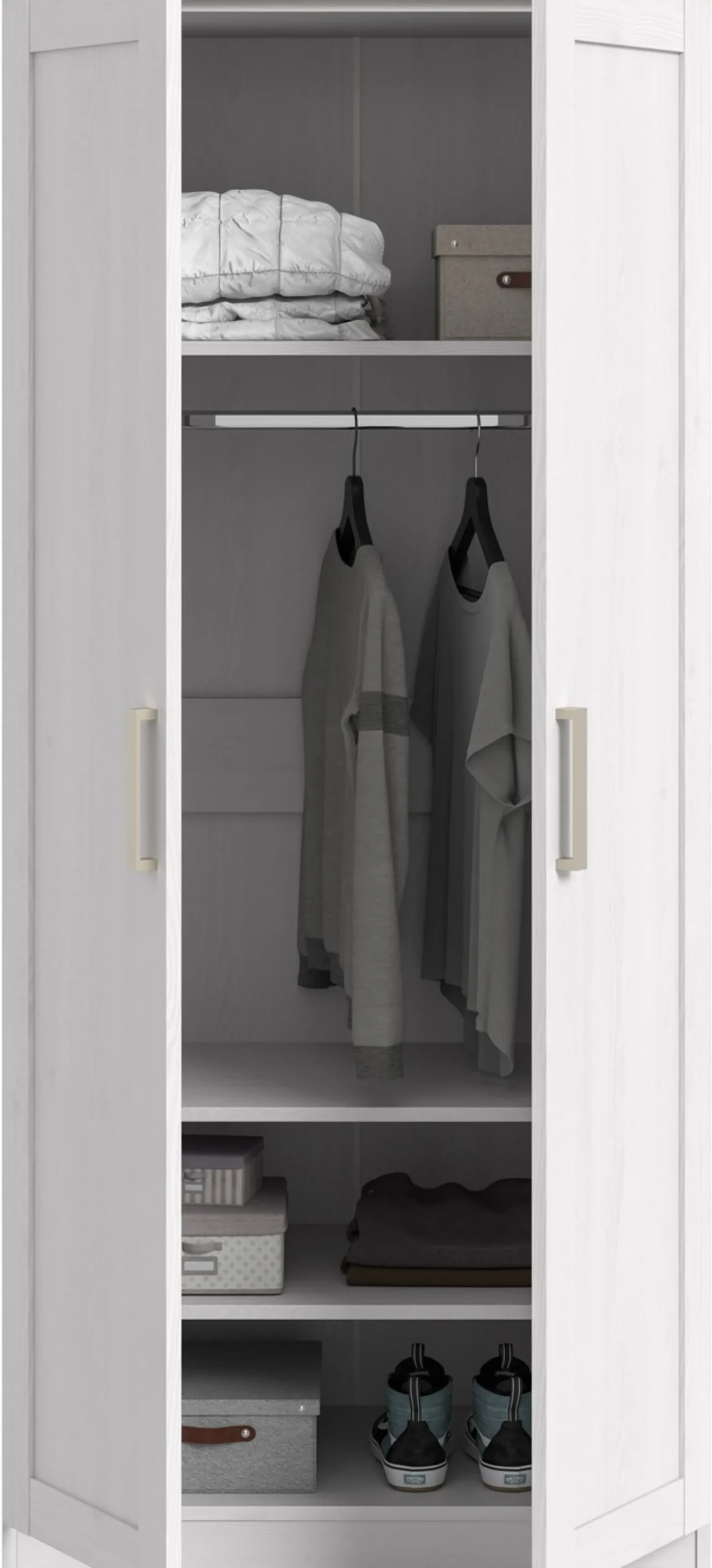 Home affaire Kleiderschrank »BAKKE, Kleiderschrank inkl. 1 Kleiderstange« 1 Stk. tlg. Kleiderschrank, Drehtürenschrank, Graderobenschrank, Mehrzweckschrabnk
