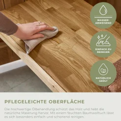 Home affaire Kleiderschrank »Azelie, aus Wildeiche« Massivholz-Kleiderschrank, im 50 cm Raster planbar