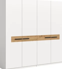 Home affaire Kleiderschrank »NIEL, Schlafzimmerschrank, Garderobe, Schrank« BxH: 200x200 cm, 2 Kleiderstangen, 4 Einlegeböden, 1 Stk. tlg. Kleiderschrank, Schrank, Schlafzimmer, Jugendzimmer