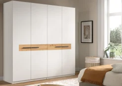 Home affaire Kleiderschrank »NIEL, Schlafzimmerschrank, Garderobe, Schrank« BxH: 200x200 cm, 2 Kleiderstangen, 4 Einlegeböden, 1 Stk. tlg. Kleiderschrank, Schrank, Schlafzimmer, Jugendzimmer