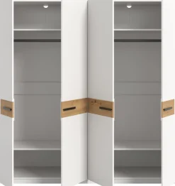 Home affaire Kleiderschrank »NIEL, Schlafzimmerschrank, Garderobe, Schrank« BxH: 200x200 cm, 2 Kleiderstangen, 4 Einlegeböden, 1 Stk. tlg. Kleiderschrank, Schrank, Schlafzimmer, Jugendzimmer