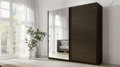 Home affaire Kleiderschrank »MALOJA modern mit viel Stauraum, Fächer & Kleiderstange, Breite 200 cm« Garderobe mit 2 Schiebetüren, mit Spiegel, erhältlich in 2 Farben