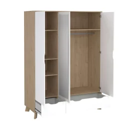 Home affaire Kleiderschrank »Ikast Drehtürenschrank, Spiegeltür, Aufbewahrung, Schrank, Stauraum« 1 Spiegeltür, 2 Türen, 3 Schubladen, Höhe 201 cm, Breite 147 cm