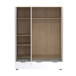 Home affaire Kleiderschrank »Ikast Drehtürenschrank, Spiegeltür, Aufbewahrung, Schrank, Stauraum« 1 Spiegeltür, 2 Türen, 3 Schubladen, Höhe 201 cm, Breite 147 cm