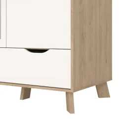 Home affaire Kleiderschrank »Ikast Drehtürenschrank, Spiegeltür, Aufbewahrung, Schrank, Stauraum« 1 Spiegeltür, 2 Türen, 3 Schubladen, Höhe 201 cm, Breite 147 cm