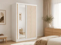 Home affaire Kleiderschrank »VILLEFRANCHE modern mit viel Stauraum, Fächer & Kleiderstange, Spiegel« Garderobe in 3 Breiten (155, 205, 248 cm), erhältlich in 3 Farben