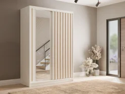 Home affaire Kleiderschrank »VILLEFRANCHE modern mit viel Stauraum, Fächer & Kleiderstange, Spiegel« Garderobe in 3 Breiten (155, 205, 248 cm), erhältlich in 3 Farben