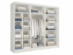Home affaire Kleiderschrank »VILLEFRANCHE modern mit viel Stauraum, Fächer & Kleiderstange, Spiegel« Garderobe in 3 Breiten (155, 205, 248 cm), erhältlich in 3 Farben