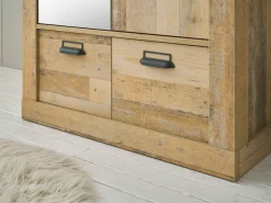 Home affaire Kleiderschrank »SHERWOOD Wäscheschrank Garderobe mit Spiegel« wahlweise mit Kleiderstange oder Einlegeböden nutzbar, Breite 93 cm