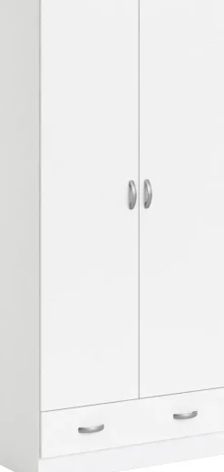 Home affaire Kleiderschrank »Space Drehtürenschrank, Aufbewahrung Kasten Schrank Stauraum« 2 Türen, 3 Einlegeböden und 1 breite Schublade, Breite 79 cm
