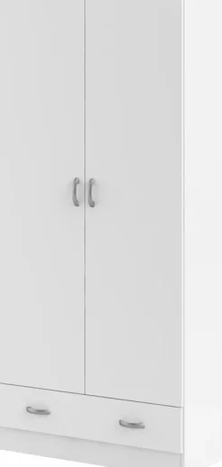 Home affaire Kleiderschrank »Space Drehtürenschrank, Aufbewahrung Kasten Schrank Stauraum« 2 Türen, 3 Einlegeböden und 1 breite Schublade, Breite 79 cm