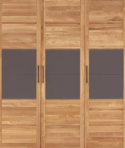Home affaire Kleiderschrank »Chamara« aus massivem Eichenholz, in unterschiedlichen Breiten, Höhe 218 cm
