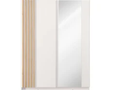 Home affaire Kleiderschrank »Kleiderschrank Charisy mit Spiegel, 4 Einlegeböden und Kleiderstange« Garderobe mit 2 Schwebetüren und Lamellen, B/H/T150/198,5/62 cm