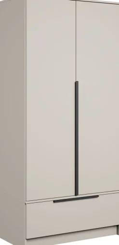 Home affaire Kleiderschrank »Spirit Kleiderschrank mit Schublade und Stauraum« Mit schwarzen Metallgriffen und 2 Kleiderstangen