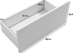 Home affaire Kleiderschrank »Spirit Kleiderschrank mit Schublade und Stauraum« Mit schwarzen Metallgriffen und 2 Kleiderstangen