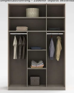 Home affaire Kleiderschrank »RUBINO, Drehtürenschrank,Schlafzimmerschrank mit hochwertigem Alugriff« 1 Stk. tlg. Made in Italy, in Breite wählbar, Basisausführung, Zubehör extra