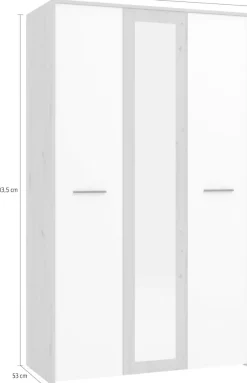 Home affaire Kleiderschrank »Varadero, 2 moderne Farbkombinationen mit schwarzen Griffen« mit 1 Spiegeltür, in den Breiten 119 und 157cm, FSC-zertifiziert