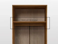 Home affaire Kleiderschrank »Modesty II« aus massivem Kernbuchenholz, in unterschiedlichen Schrankbreiten