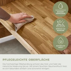 Home affaire Kleiderschrank »Ambroise aus Wildeiche, erhältlich in verschiedenen Breiten« Massivholz-Kleiderschrank, im 50 cm Raster planbar