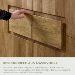 Home affaire Kleiderschrank »Ambroise aus Wildeiche, erhältlich in verschiedenen Breiten« Massivholz-Kleiderschrank, im 50 cm Raster planbar