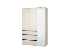 Home affaire Kleiderschrank »Corbett, grifflose Optik, FSC-zertifziert, Made in Europe« 138 oder 182,5cm breit, 211cm hoch und 54,5cm tief,mit Spiegel, 3 Schubladen und Innenausstattung