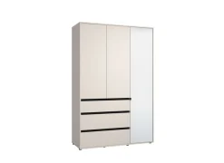 Home affaire Kleiderschrank »Corbett, grifflose Optik, FSC-zertifziert, Made in Europe« 138 oder 182,5cm breit, 211cm hoch und 54,5cm tief,mit Spiegel, 3 Schubladen und Innenausstattung