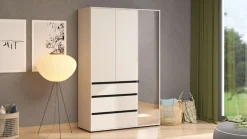 Home affaire Kleiderschrank »Corbett, grifflose Optik, FSC-zertifziert, Made in Europe« 138 oder 182,5cm breit, 211cm hoch und 54,5cm tief,mit Spiegel, 3 Schubladen und Innenausstattung