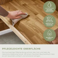 Home affaire Kleiderschrank »Ambroise, aus Wildeiche, inkl. Passepartout« Massivholz-Kleiderschrank, im 50 cm Raster planbar