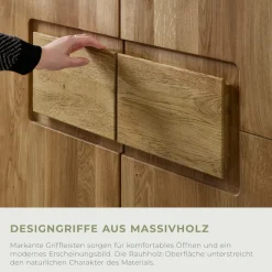 Home affaire Kleiderschrank »Ambroise, aus Wildeiche, inkl. Passepartout« Massivholz-Kleiderschrank, im 50 cm Raster planbar