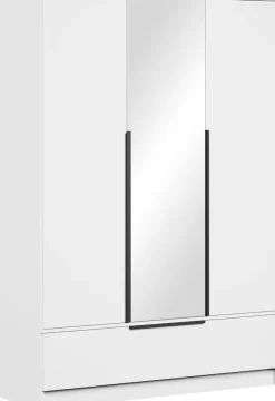 Home affaire Kleiderschrank »Spirit Kleiderschrank mit Spiegel, Schublade und 2 Kleiderstangen« Mit schwarzen Metallgriffen – viel Stauraum und flexible Aufteilung