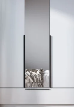 Home affaire Kleiderschrank »Spirit Kleiderschrank mit Spiegel, Schublade und 2 Kleiderstangen« Mit schwarzen Metallgriffen – viel Stauraum und flexible Aufteilung