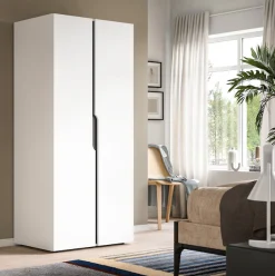 Home affaire Kleiderschrank »BJÖRNEBORG, Schlafzimmerschrank, Garderobe, Schrank« inklusive Wechselblende in anthrazit und Artisan Eiche Nachbildung,Breite 80cm, Kleiderstange, 2 Böden