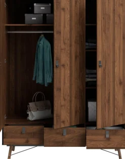 Home affaire Kleiderschrank »RY« mit 3 Türen und 3 Schubladen, Breite/Höhe 150/200 cm
