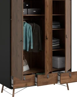 Home affaire Kleiderschrank »RY« mit 3 Türen und 3 Schubladen, Breite/Höhe 150/200 cm