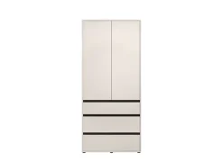 Home affaire Kleiderschrank »Corbet Schlafzimmerschrank, Drehtürenschrank,Wäscheschrank« 93 cm breit, 3x Schubladen, Kleiderstange, ABS schutzkanten