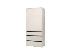 Home affaire Kleiderschrank »Corbet Schlafzimmerschrank, Drehtürenschrank,Wäscheschrank« 93 cm breit, 3x Schubladen, Kleiderstange, ABS schutzkanten