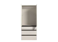Home affaire Kleiderschrank »Corbet Schlafzimmerschrank, Drehtürenschrank,Wäscheschrank« 93 cm breit, 3x Schubladen, Kleiderstange, ABS schutzkanten